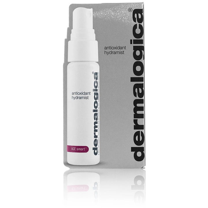 Dermalogica Antioxidant Hydramist Duo 2 x 30 ml uppstramande ansiktsmist i vit sprayflaska och grå box