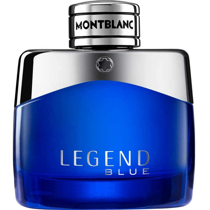 Montblanc Legend Blue 50 ml eau de toilette i en genomskinlig blå glasflaska med lock i blankt silver