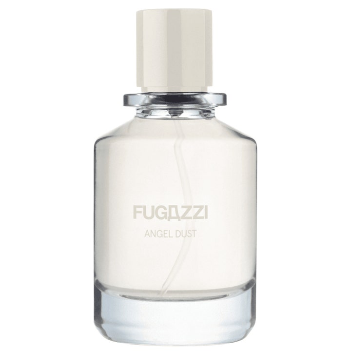 Fugazzi Angel Dust 100 ml parfym i en stilren glasflaska med vitt lock och klar vätska