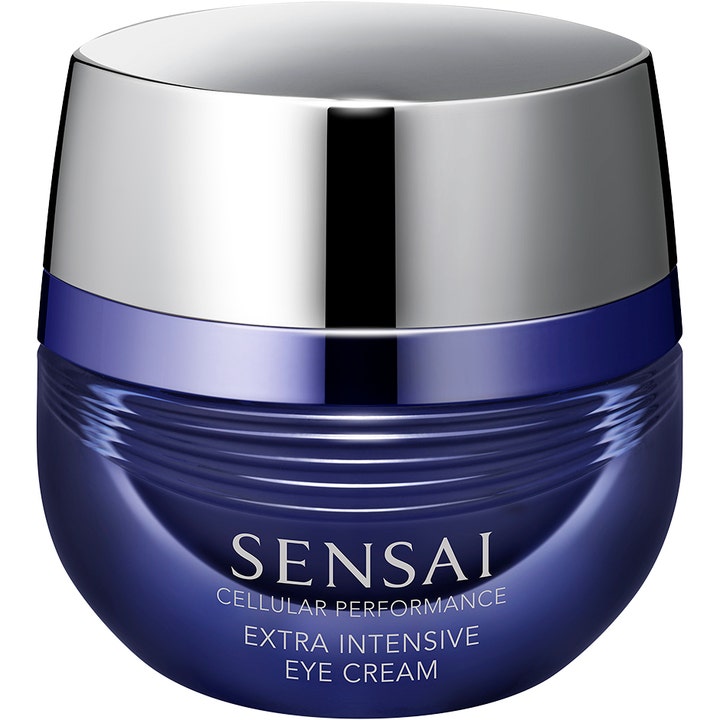 Sensai Cellular Performance Extra Intensive Eye Cream 15 ml lyxig ögonkräm för mörka ringar i mörkblå burk med silverlock