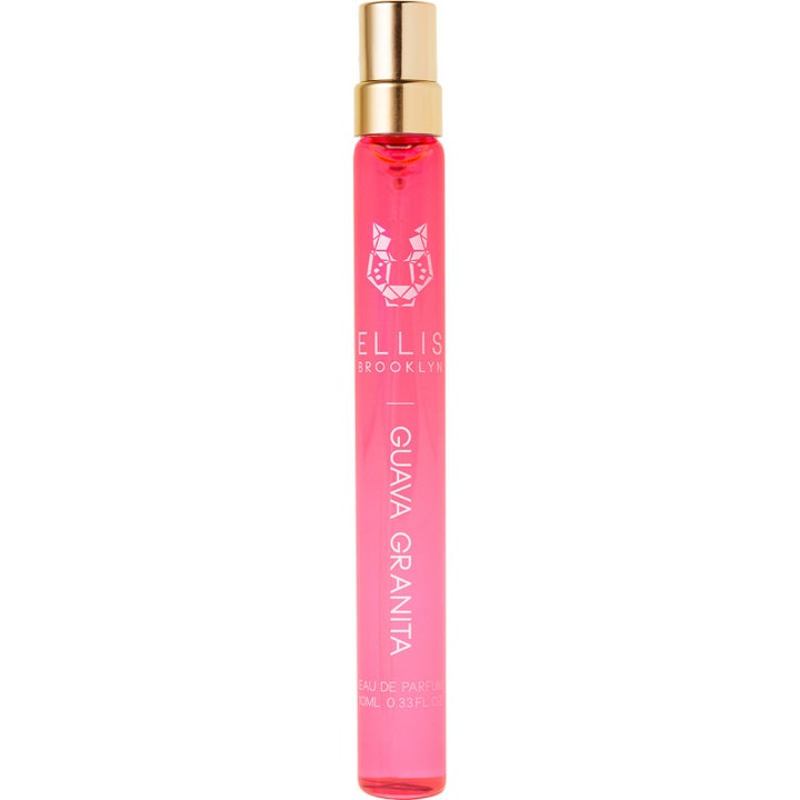 Ellis Brooklyn Guava Granita Eau De Parfum 10 ml fruktig parfym i en smal glasflaska med rosa vätska och guldlock