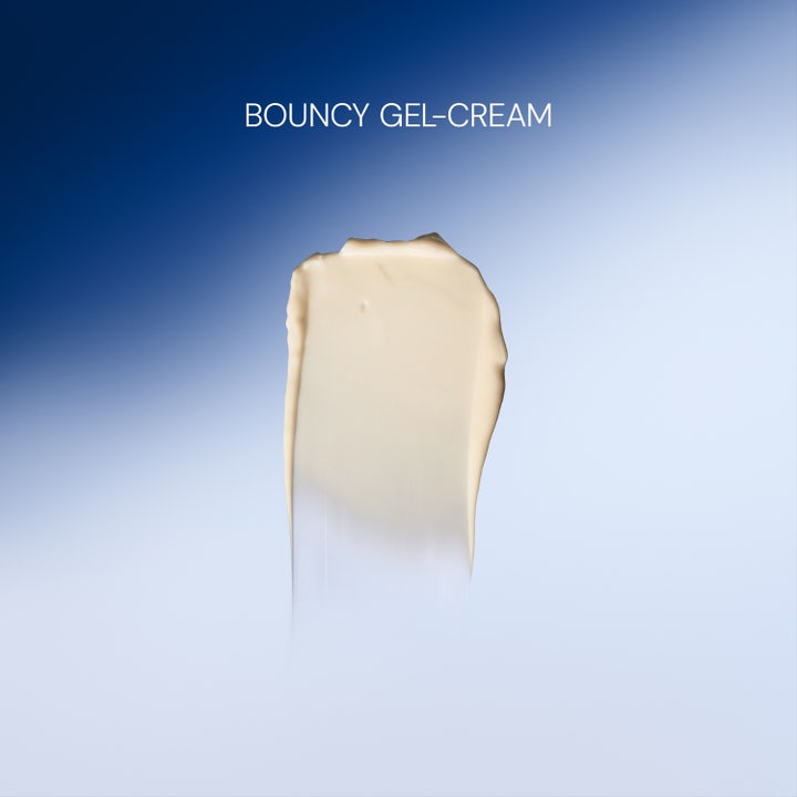 Elemis Pro-Collagen Overnight Matrix 50 ml anti age nattkräm kollagen visar en provklick av krämig bouncy gel-cream