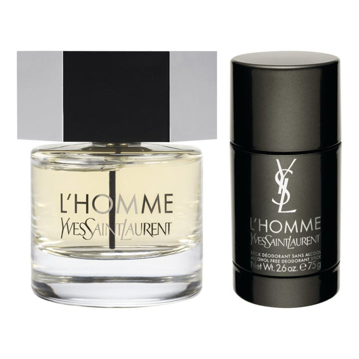 Yves Saint Laurent L'Homme gåvoset herr 135 ml med yves saint laurent l'homme edt i glasflaska och svart deostick