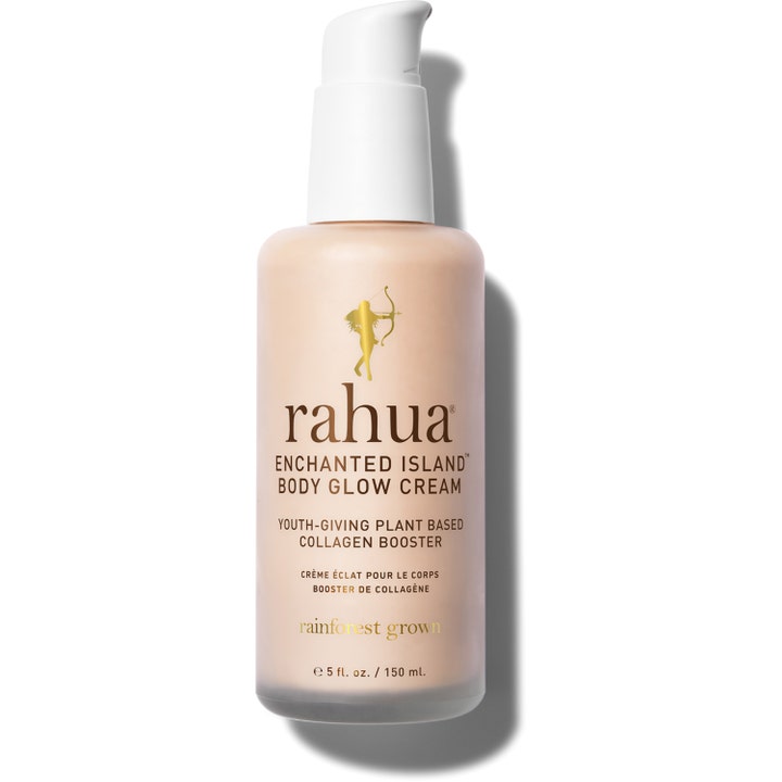 Rahua Enchanted Island Body Glow Cream 150 ml lysterivande body cream anti-aging i frostad glasflaska med vit pump