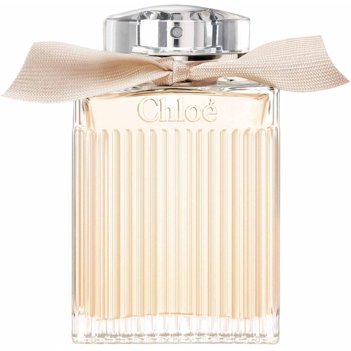 Chloé Chloé Eau de Parfum 100 ml blommig dagsparfym för kvinnor i räfflad glasflaska med beige rosett och silverkork