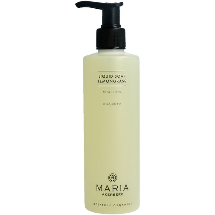 Maria Åkerberg Liquid Soap Lemongrass ekologisk flytande handtvål naturlig i frostad flaska med svart pump