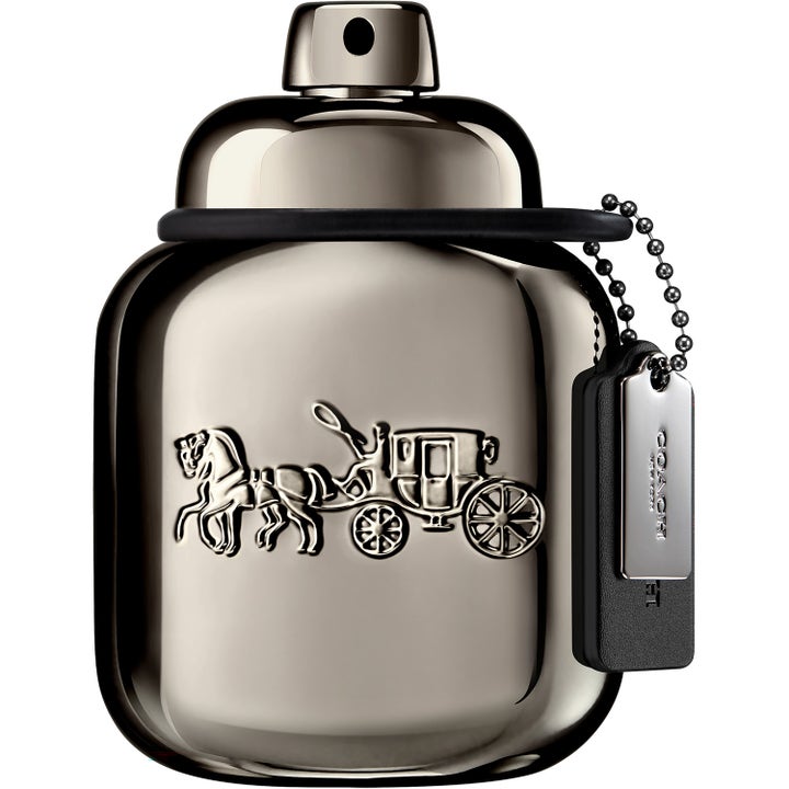 COACH Pure Platinum Parfum 40 ml herrparfym i en silvrig metallisk flaska med logotyp som skapar en maskulin stil