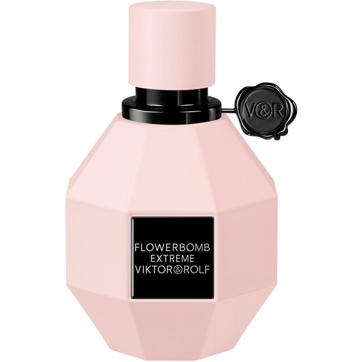 Viktor & Rolf Flowerbomb Extreme Elixir 50 ml blommig parfym i matt ljusrosa granatformad flaska med svart sigill