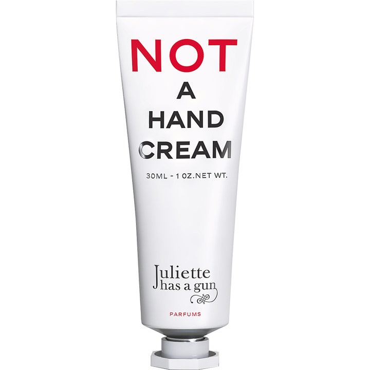 Juliette has a gun Not A Hand Cream 30 ml hypoallergen återfuktande handkräm i vit tub med röd och svart text