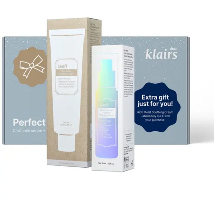 Klairs Perfect Duo 2 st hudvårdskit med lystergivande vitamin C serum och lugnande kräm i ytterförpackning