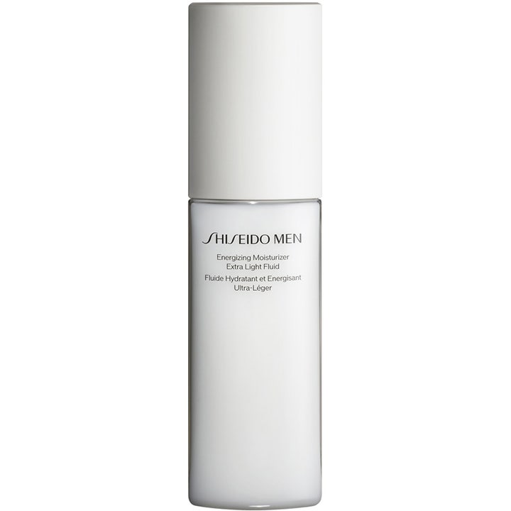 Shiseido Men Energizing Moisturizer 100ml fuktkräm män som ger energi i en vit stilren pumpflaska med vitt lock