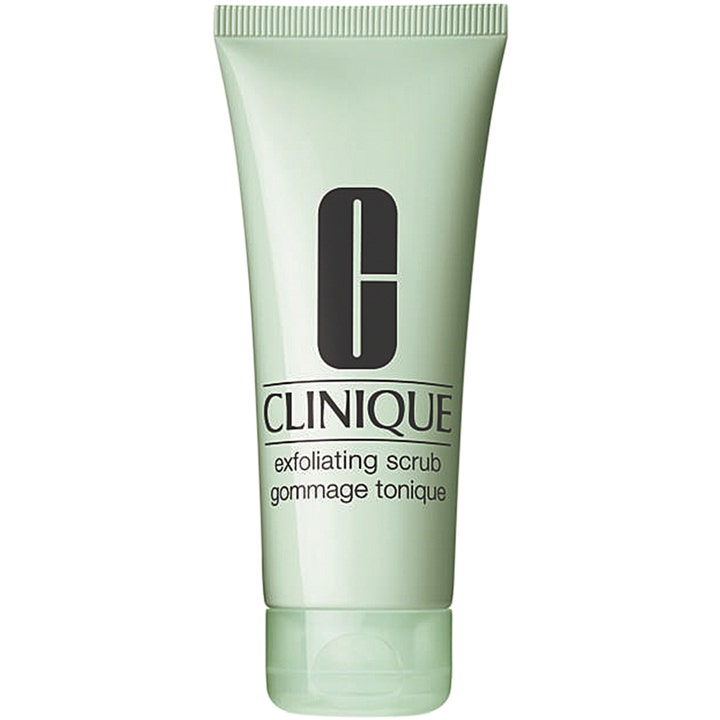 Clinique Exfoliating Scrub 100 ml exfolierande ansiktsskrubb i ljusgrön tub som ger huden ny lyster