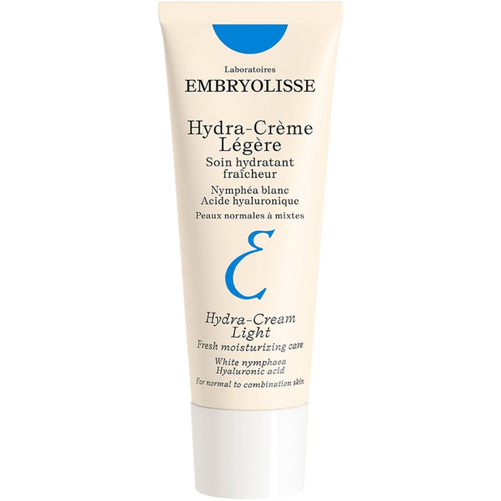 Embryolisse Hydra-Crème Légère 40ml återfuktande dagkräm normal hy med hyaluronsyra i en beige plasttub med vitt lock.