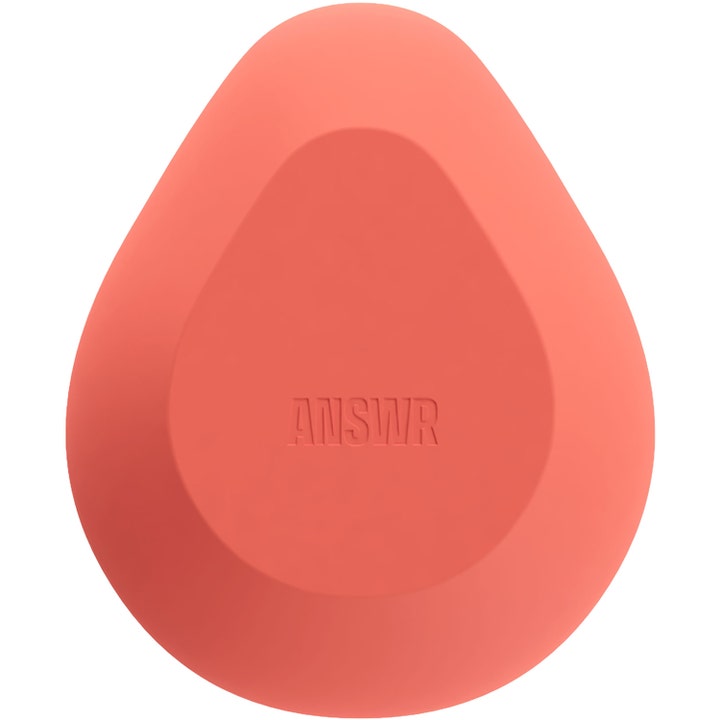 ANSWR Exfoliating Hair Removal Drop 1 st hårborttagning för len hud i korallfärgad droppformad design med logotyp.