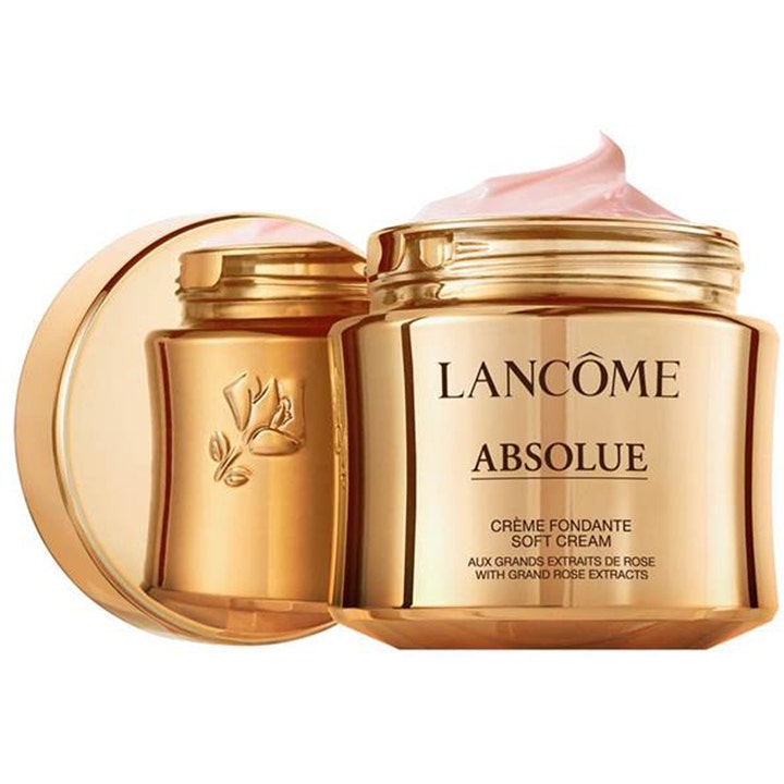 Lancôme Absolue Light Cream 60 ml lyxig ansiktskräm för hudföryngring i guldglänsande burk med rosenextrakt