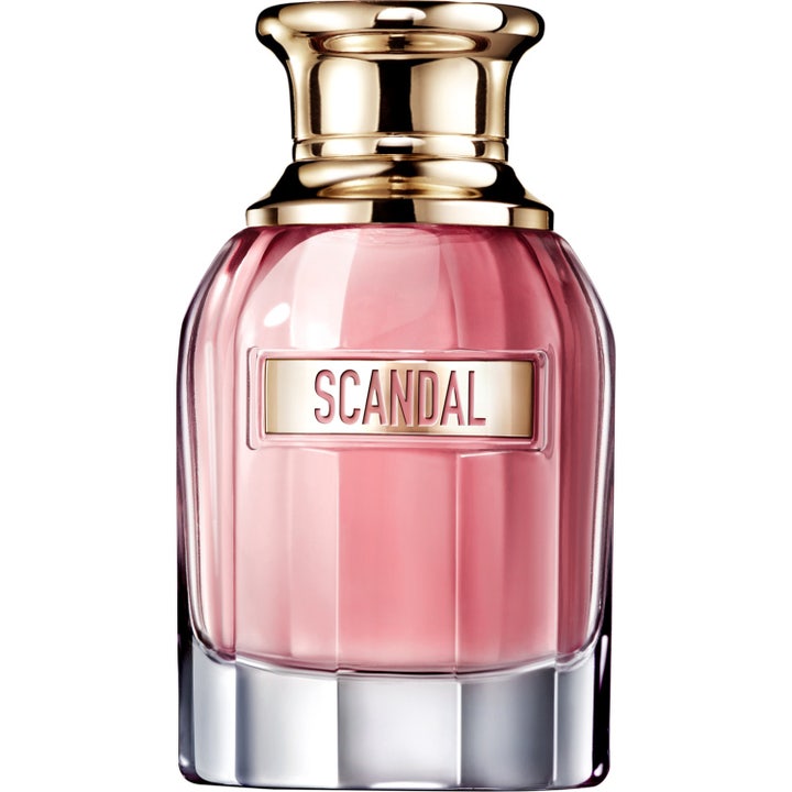 Jean Paul Gaultier Scandal Eau de Parfum 30ml damparfym i en räfflad glasflaska med rosa vätska och guldkork