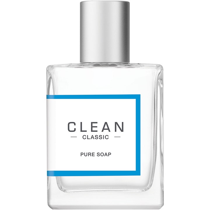 Clean Classic Pure Soap 60 ml clean fräsch parfym i rektangulär glasflaska med silverkork och blå ram