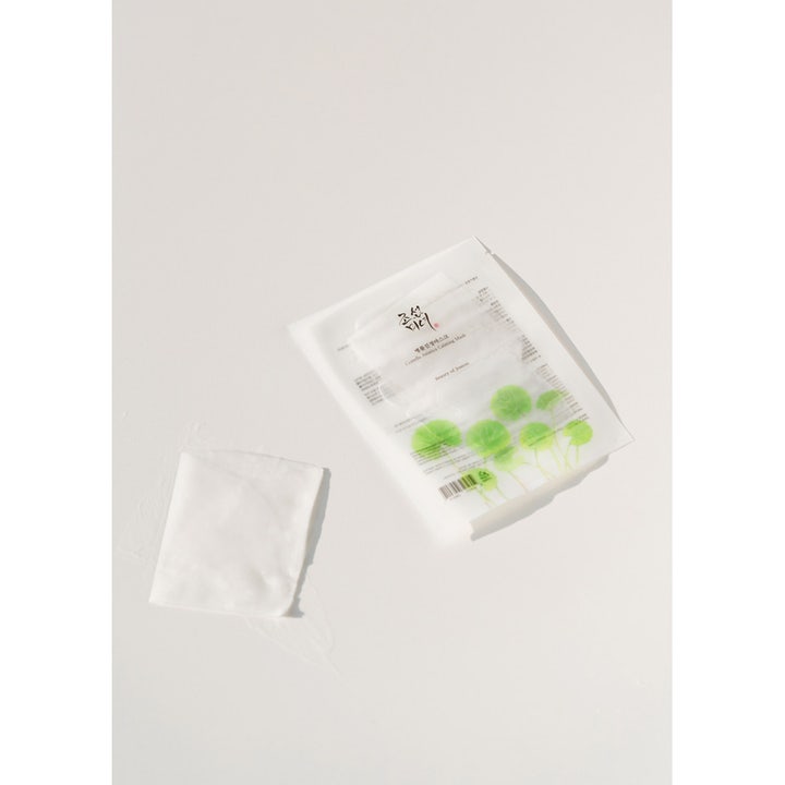Beauty of Joseon Centella Asiatica Calming Mask 1 st centella fuktgivande ansiktsmask med vit sachet och mjuk arkmask