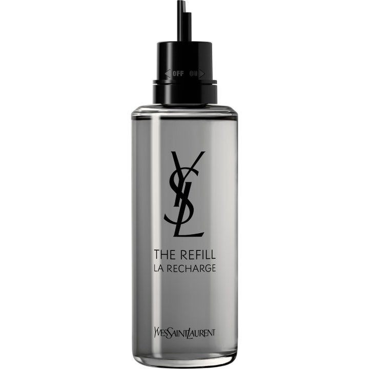 Yves Saint Laurent Myslf Le Parfum 150 ml refill ger intensiv parfym i en tonad flaska med svart munstycke