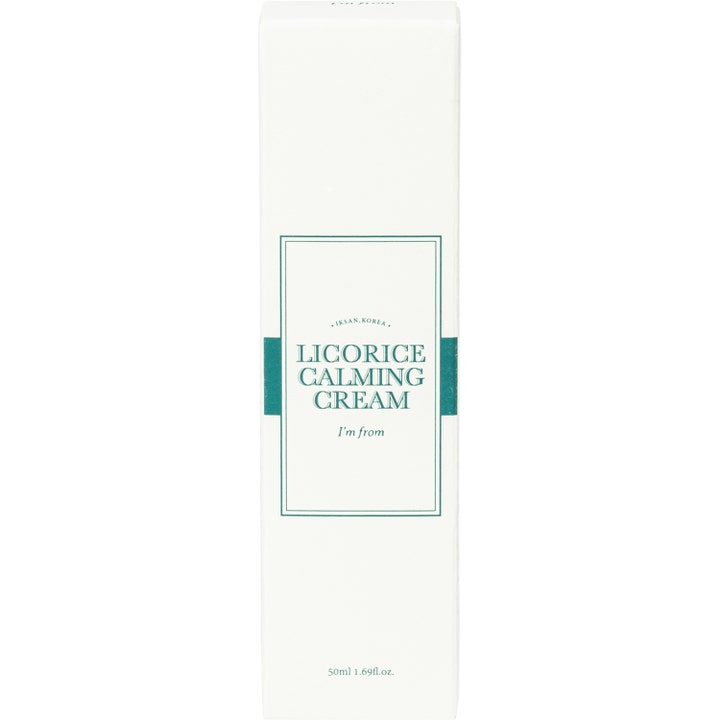 I'm From Licorice Calming Cream 50 ml lugnande ansiktskräm i vit pappkartong med grön text och minimalistisk design