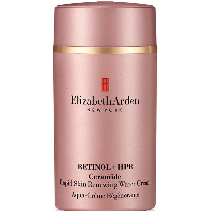 Elizabeth Arden Retinol + HPR Ceramide Water Cream 50ml rynkreducerande nattkräm i en rosa metallisk flaska