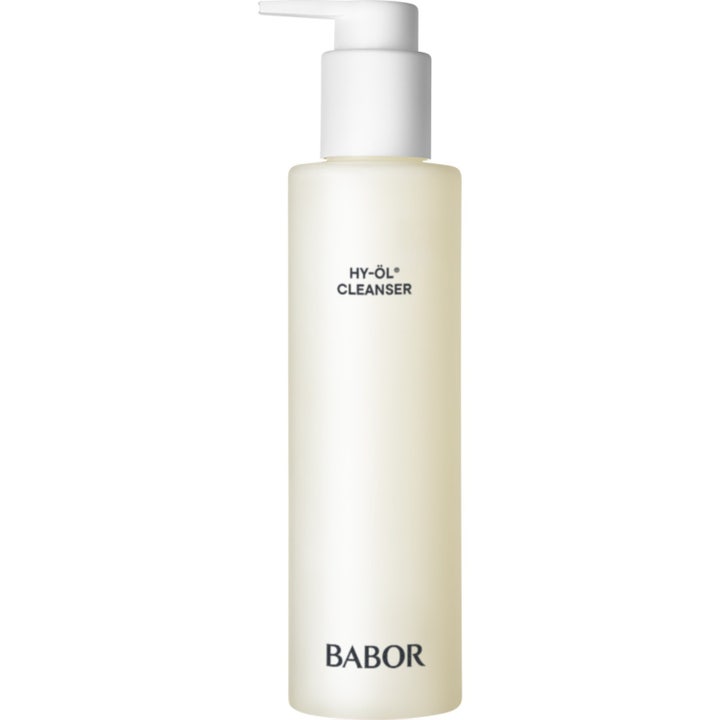Babor HY-ÖL Cleanser 200ml oljerengöring ansikte babor för djuprengöring i frostad vit pumpflaska