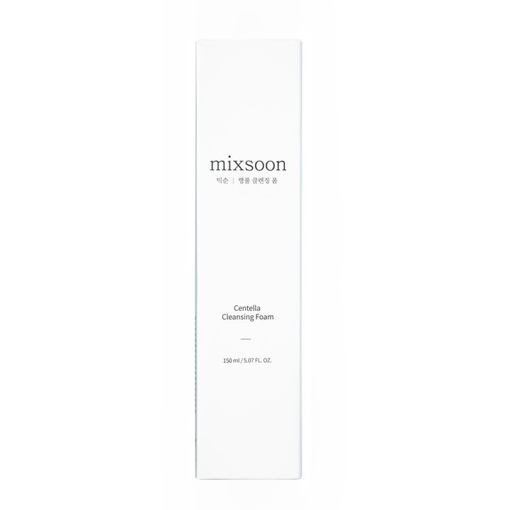 Mixsoon Centella Cleansing Foam 150 ml anti-inflammation skumrengöring i en minimalistisk vit ytterbox
