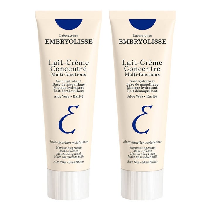 Embryolisse Lait-Crème Concentré 75ml återfuktande ansiktskräm med aloe vera i två beige tuber med blått tryck
