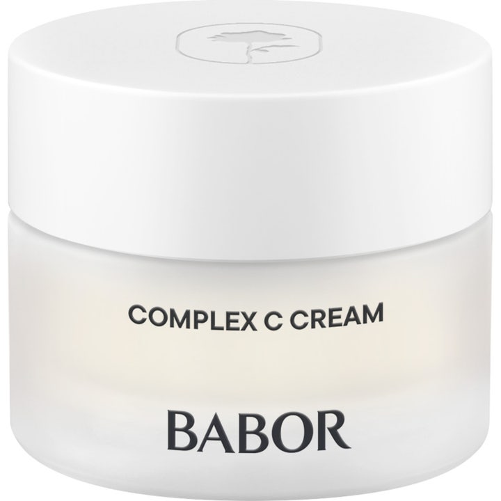 Babor Complex C Cream vitamin c antiåldrande ansiktskräm i en burk av frostat glas med vitt lock