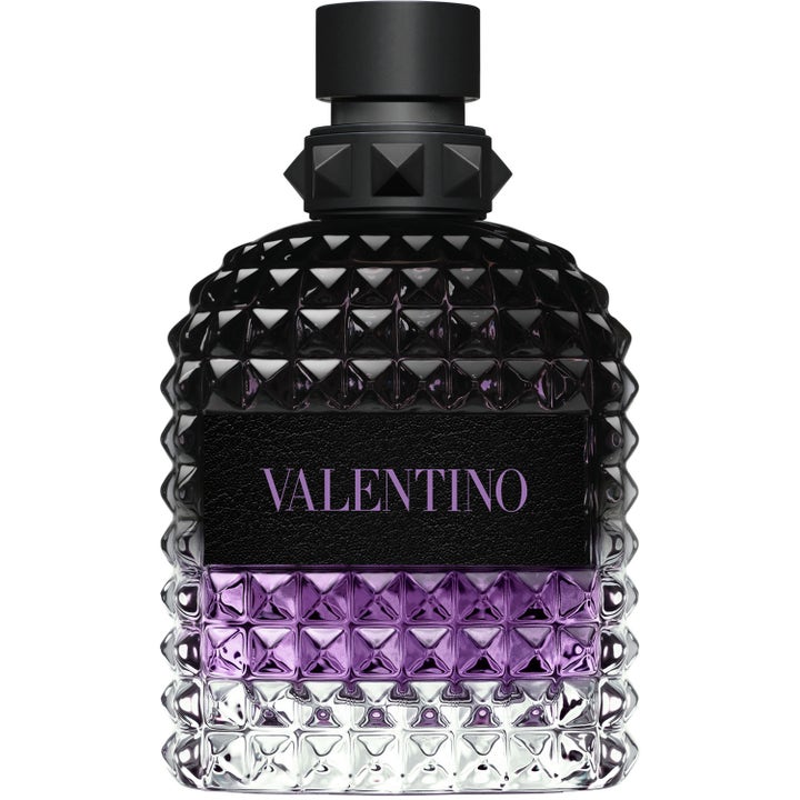 Valentino Born in Roma Uomo Purple Melancholia EdT 100ml parfym herr i en lila och svart glasflaska med nitar