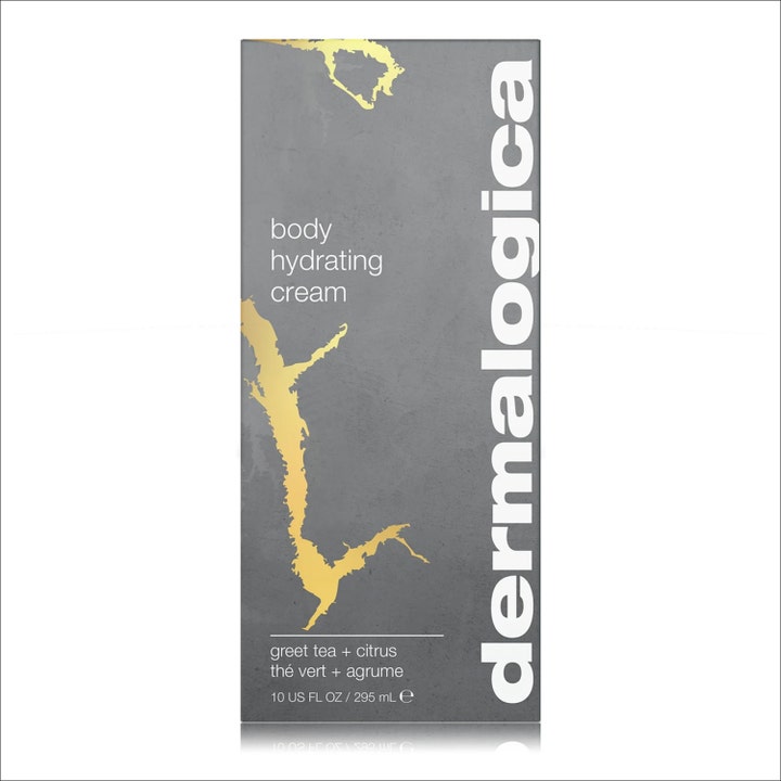 Dermalogica Body Hydrating Cream 295 ml kroppslotion för torr hud i grå ytterförpackning med guldiga detaljer