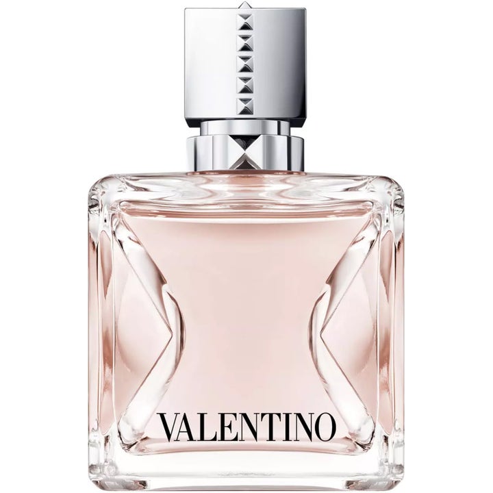 Valentino Valentina 100 ml edp blommig parfym i fyrkantig glasflaska med rosa vätska och silverkork med nitar
