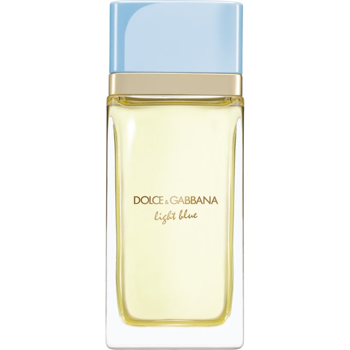 Dolce & Gabbana Light Blue Eau de Parfum 100 ml damparfym i hög glasflaska med ljusblått lock och gulddetaljer