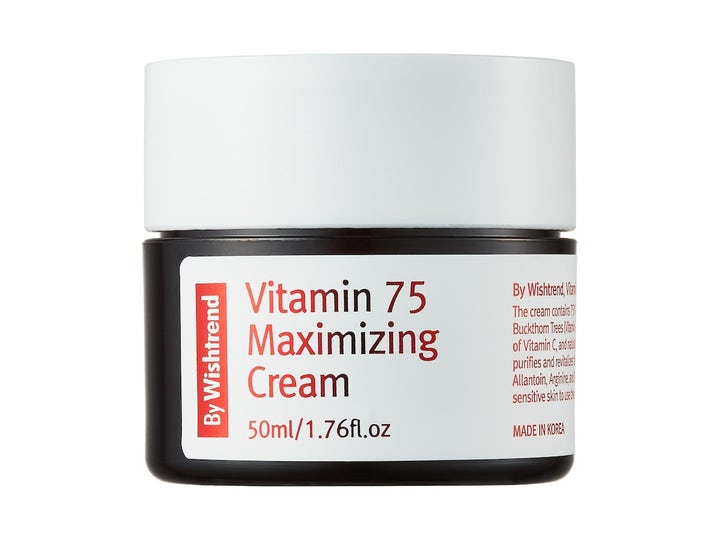 By Wishtrend Vitamin 75 Maximizing Cream 50ml återfuktande ansiktskräm med antioxidanter i mörk glasburk med vitt lock
