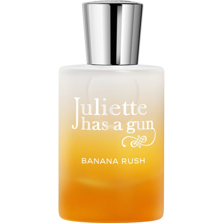 Juliette has a gun Banana Rush 50 ml gourmand parfym dam i frostat glas tonad från vitt till gult med en silverkork