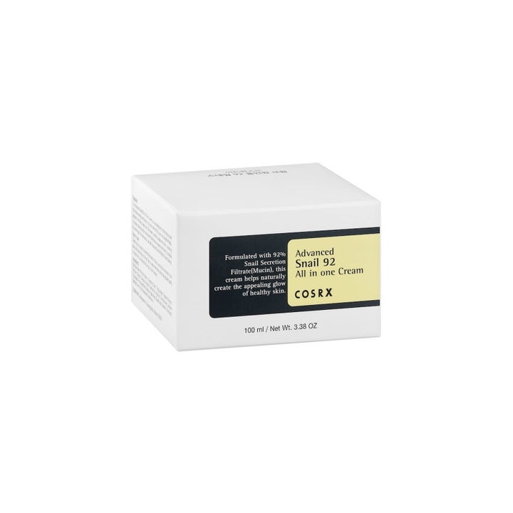 COSRX Advanced Snail 92 Cream Duo 200 ml reparerande återfuktande ansiktskräm i en vit ytterförpackning.