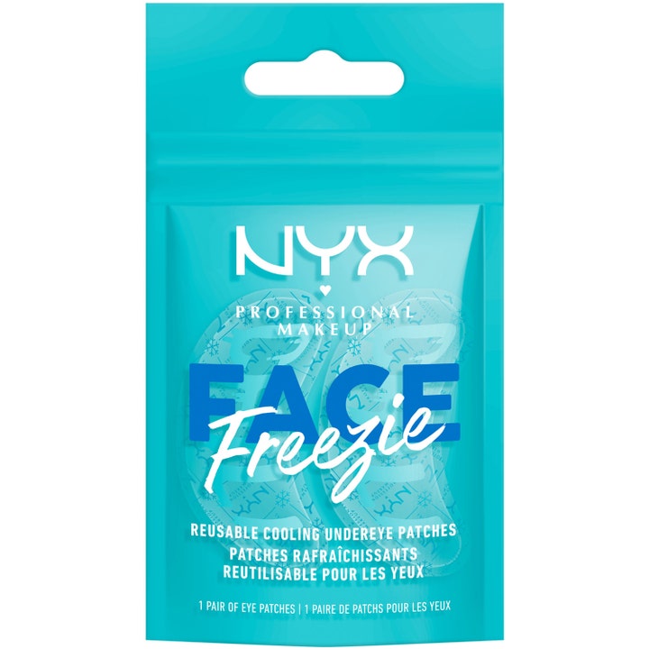 NYX Face Freezie Reusable Cooling Undereye Patches 1 par kylande ögonmask i en turkos plastförpackning.