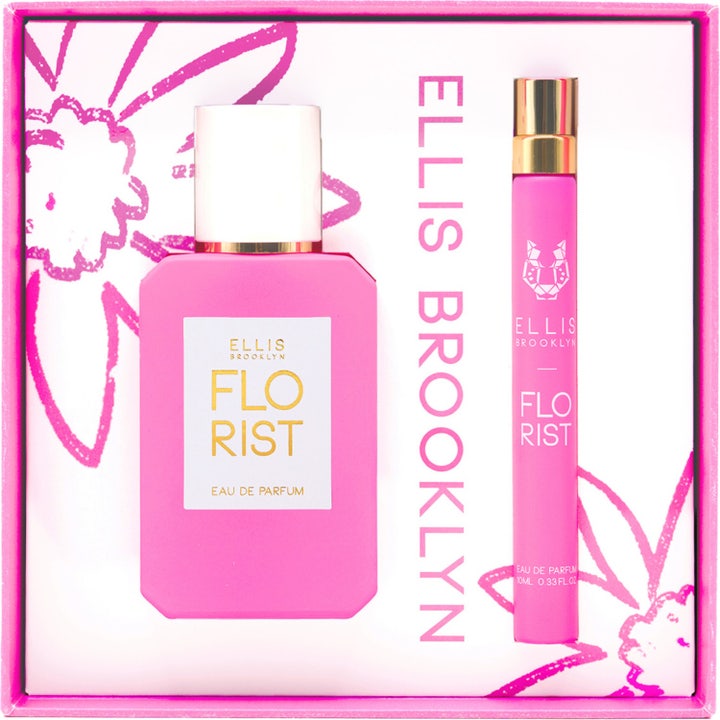 Ellis Brooklyn Florist Eau De Parfum Gift Set 50 + 10 ml parfymset i rosa design med flaska och hylsa i blommig ask