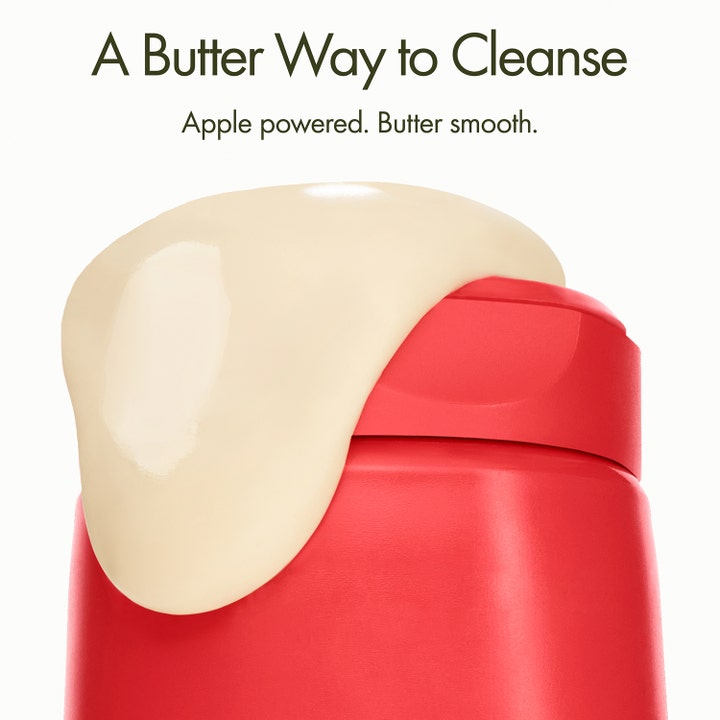 Origins Youthtopia Apple Butter Cleansing Balm 125 ml rengöringsbalm med krämig textur på röd tub och texten Apple powered.