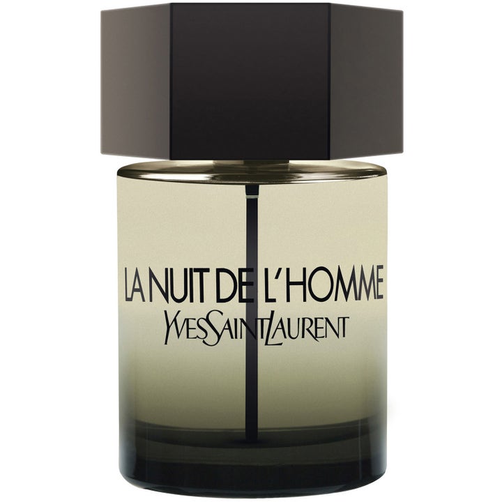 Yves Saint Laurent La Nuit De L'Homme Eau de Toilette 100 ml parfym i tonad glasflaska med svart sexkantig kork