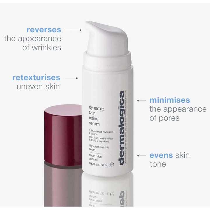 Dermalogica Dynamic Skin Retinol Serum 30 ml rynkserum i vit pumpflaska som minskar porer och ger jämnare hudton