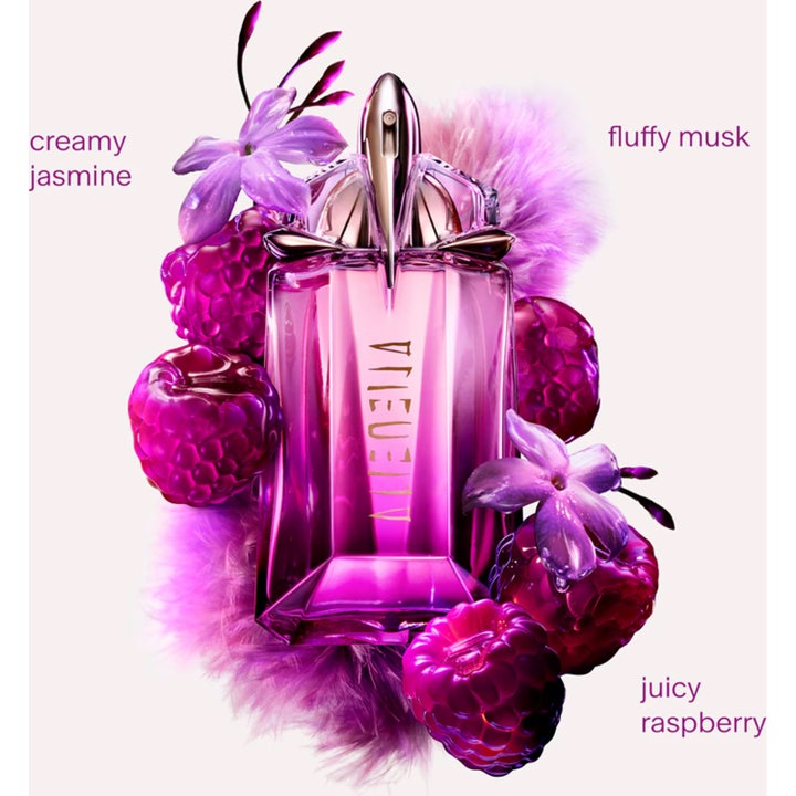 Mugler Alien Pulp Eau de Parfum 100ml damparfym i rosa fasettslipad flaska med tillhörande refillflaska