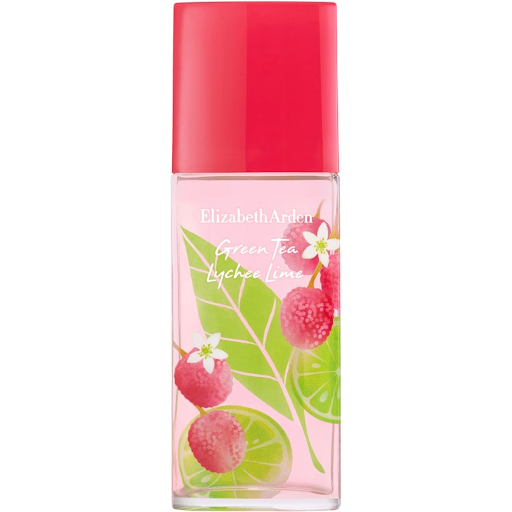 Elizabeth Arden Green Tea Lychee Lime 50 ml fruktig citrus parfym i glasflaska med rosa kork och lycheemotiv