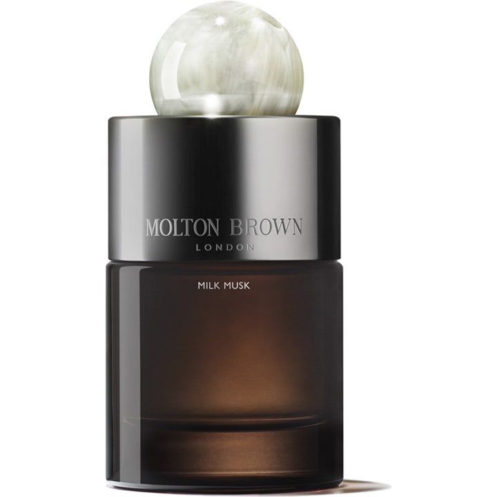 Molton Brown Milk Musk Eau de Parfum 100 ml unisex myskparfym i brun glasflaska med pärlemorskimrande kula
