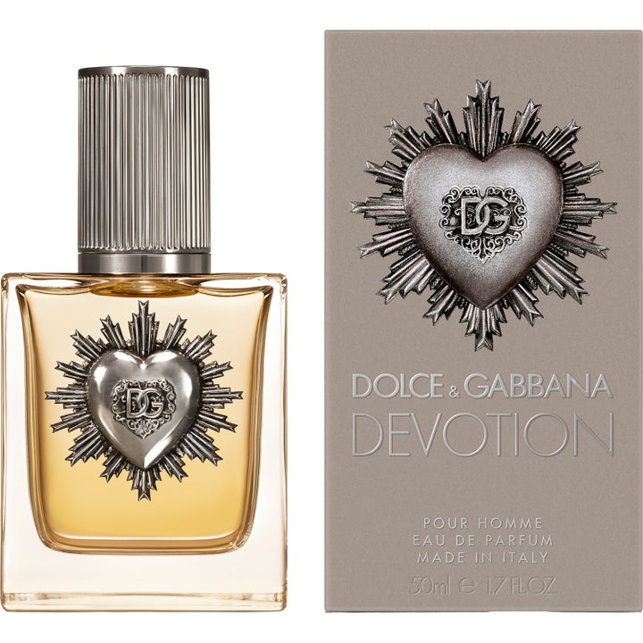 Dolce & Gabbana Devotion Pour Homme 50 ml designerparfym eau de parfum herr med flaska och box prydd med silvrigt hjärta