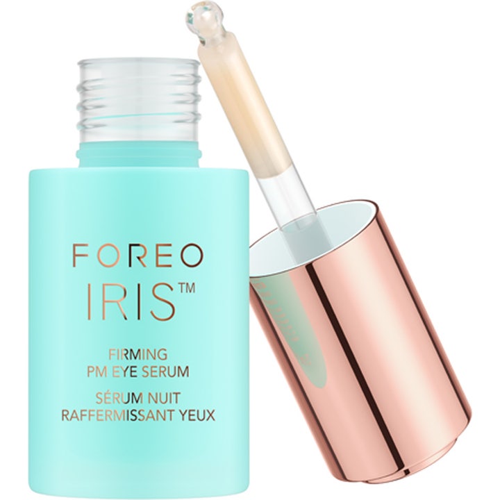 FOREO IRIS Firming PM Eye Serum 15 ml lyxigt ögonserum i turkos flaska med pipett för naturlig föryngring anti-rynkor