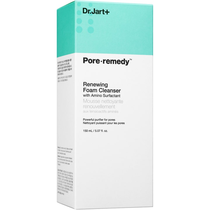 Dr.Jart+ Pore-remedy Renewing Foam Cleanser 150 ml ansiktsrengöring för pormaskar i vit och mintgrön kartong