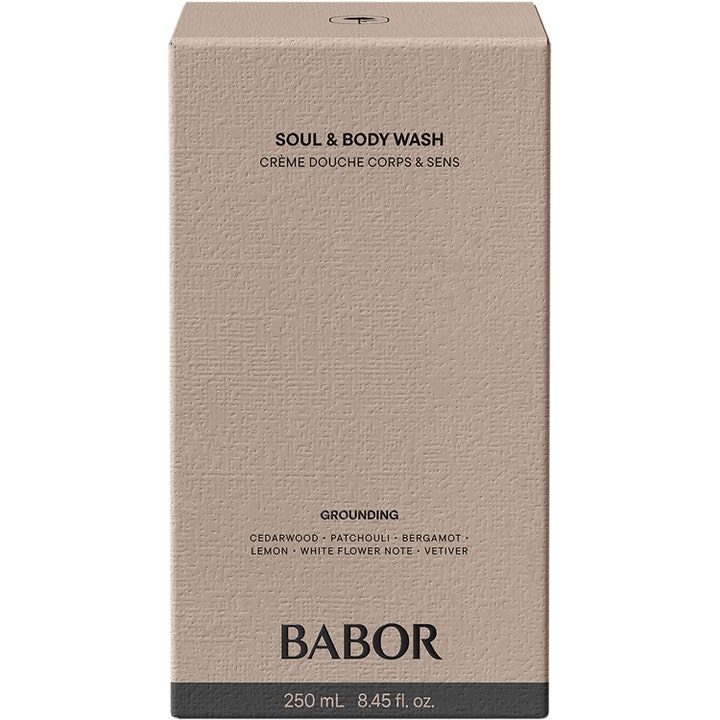 Babor Soul &amp; Body Wash 250 ml lugnande återfuktande duschtvål i beige texturerad ytterförpackning