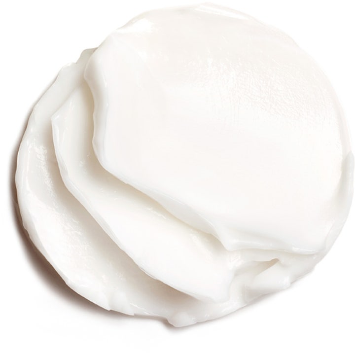 Clarins Hydra-Essentiel Rich Cream 50 ml återfuktande dagkräm visar en fyllig vit krämtextur i mjuka lager.