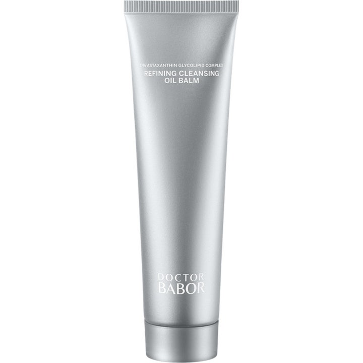Doctor Babor Refining Cleansing Oil Balm antioxidant komplex rengöring med astaxanthin i en matt silvrig tub.
